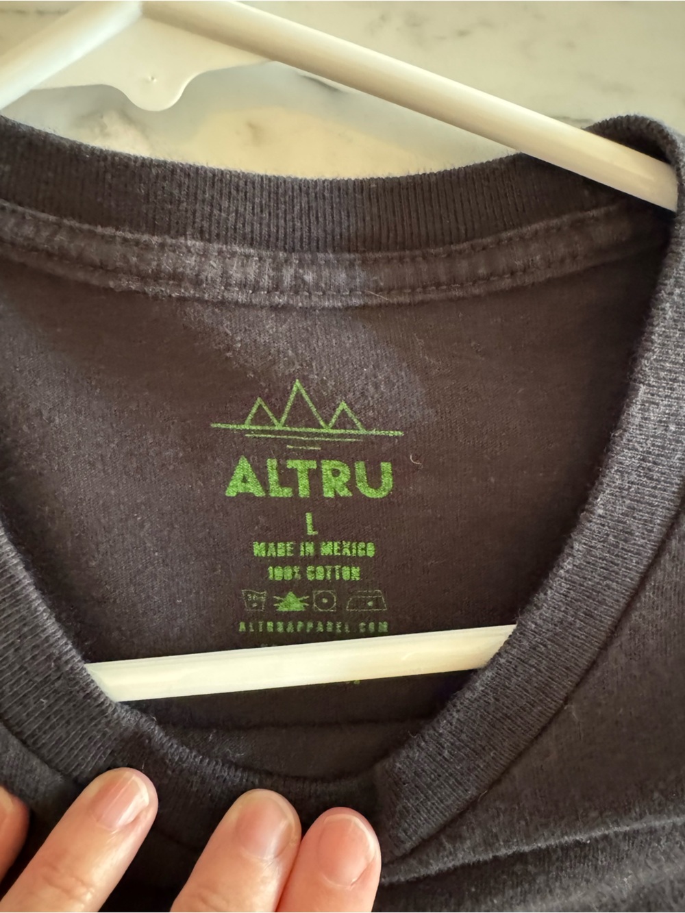 Altru Black T-Shirt with Green Logo Print - Picture 2 of 3